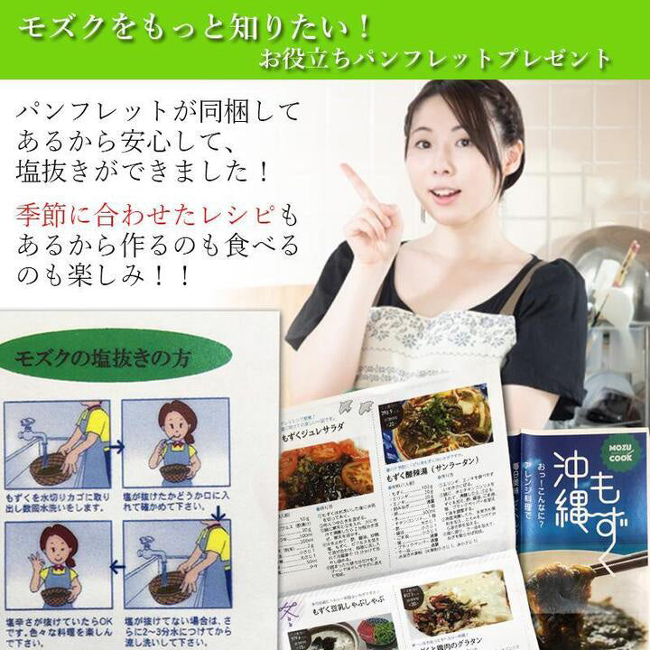 【送料無料】 もずく 600g(300g×2袋) 沖縄つけん島産塩もずく